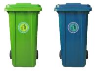 Китай пластиковое мусорное ведро 240ЛКустом для на открытом воздухе пользы, большой емкости тележка пластикового отброса 660 литров четырехколесная с ящиком крышки продается