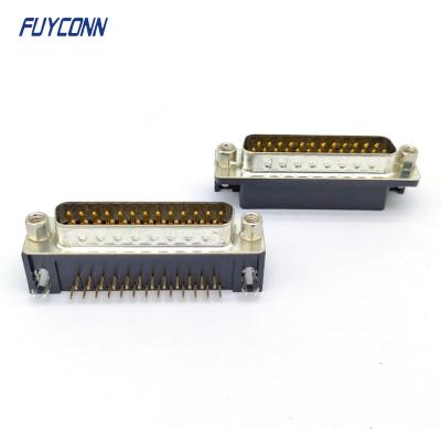 China 25 Pin Plug Male D-SUB Connector 8.08mm distance 9 15 25 37 pin Male DB Connector for sale
