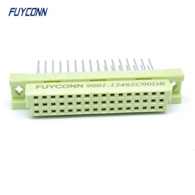 China 15 mm 48 pin DIN41612 conector 3 filas PCB recta Femenino 348 DIN 41612 conector en venta