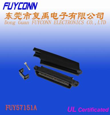 China Centronic 90 Degree 50 Pin RJ21 Male Champ IDC TYCO connector with Plastic Cover en venta