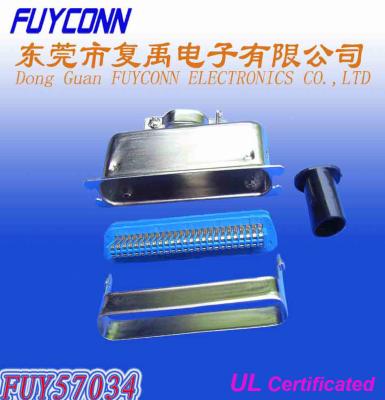 中国 Centronic 50 Pin の男性 180°Cable 出口の Matel のフードが付いている従来の TypeSolder のピン コネクタ 販売のため
