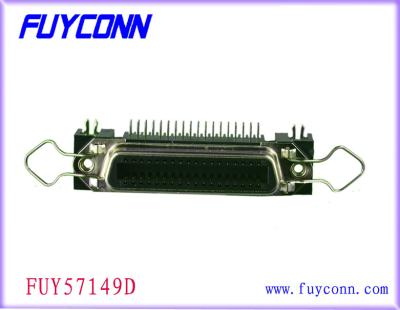 China 50 Pin Centronic PCB Right Angle Female Connector Certified UL for sale