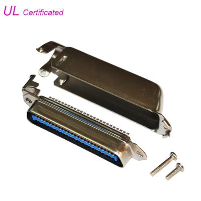 China Solder Pin Connector Centronic 50 Pin Plug Side Cable Exit Connector with Reversed Matel Cover for sale