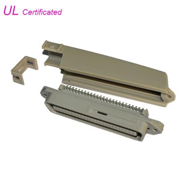 China Tyco 90 Degree 50 Pin Solder Centronic Plug Connector With Plastic Cover Certificated UL for sale