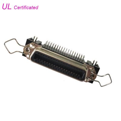 China 2.16mm Pitch 36 pin Ribbon R/A PCB Dip Type Connetor with Spring Latch and Board lock for sale