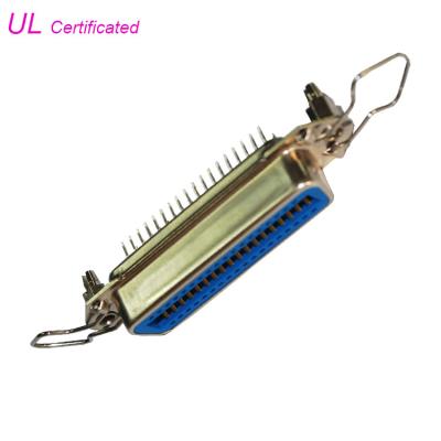 China Centronic Straight Angle Receptacle 50 Pin Female PCB Connector with clips Certified UL for sale