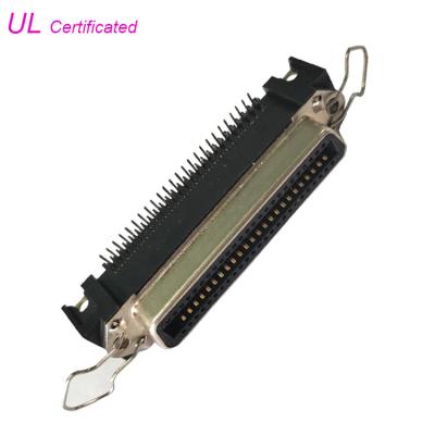 China 50Pin Centronic Right Angle PCB Female Printer Connector with Bail Clip for sale