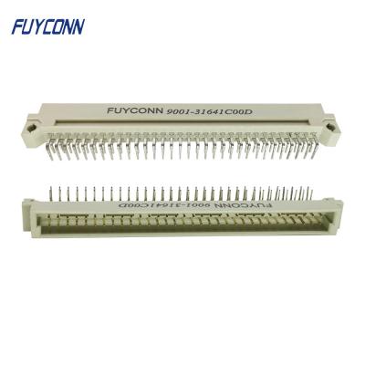 China 64Pin DIN 41612 Connector 2 Rows Right Angle PCB male Plug Euro Connector for sale
