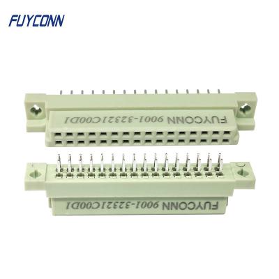China Easy Type 2 rows 32P Vertical Female European socket DIN 41612 connector 2.54mm pitch for sale