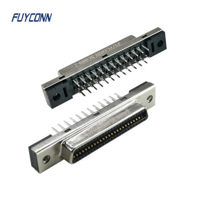 China 50Pin PCB SCSI Connector 180 Degree PCB Mounting MDR Connector for sale