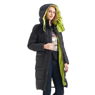 China FODARLLOY Puffer Woman Winter Long Quilted Clothes Women's Down Jacket for sale