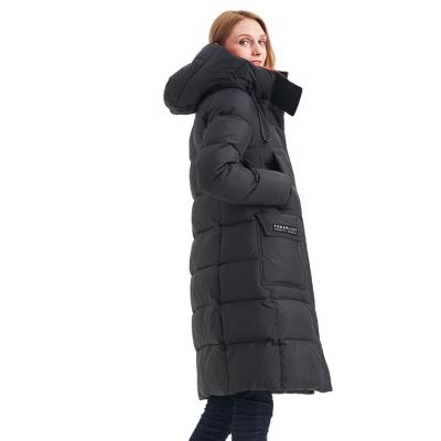 China FODARLLOY New Fashion Winter Clothes Women's Zipper Slim Hooded Coat Female Warm Parkas Long Puffer Jacket for sale