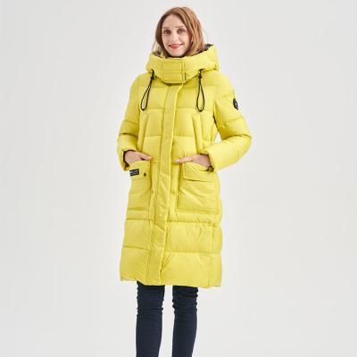 China FODARLLOY Women's Down Coats Jacket Women's Zipper Slim Hooded Coat Female Warm Parkas Long Puffer Coats for sale