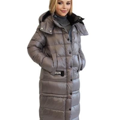 China FODARLLOY wholesale ladies warm hooded cotton-padded clothes women slim long down winter jackets women coats for sale