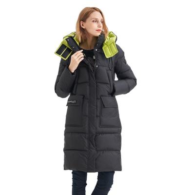 China FODARLLOY Cotton Padded Clothes Thickened Warm Medium Long Hooded Outwear Winter Coat Plus Size Women'S Coats for sale