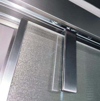 China Puerta de ducha sin marco de cromo pulido de cristal integrado con alambre de 8 mm y 10 mm en venta