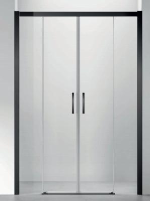 China 304 aço inoxidável vidro temperado preto porta deslizante gabinete de chuveiro 1200 X 700 à venda