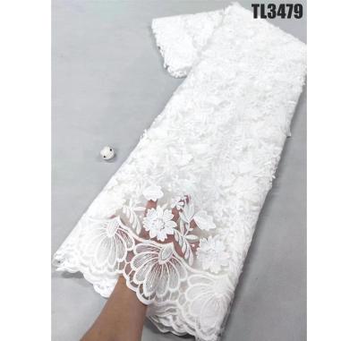China french tulle lace fabric for wedding evening dress nigeria african sequin lace mesh fabric for wedding apparel & accessories for sale