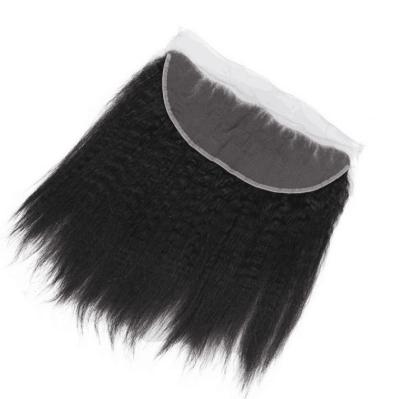 China Glossy Soft Indian Remy Lace Front Closures 18 Inch Kinky Straight ODM Service for sale