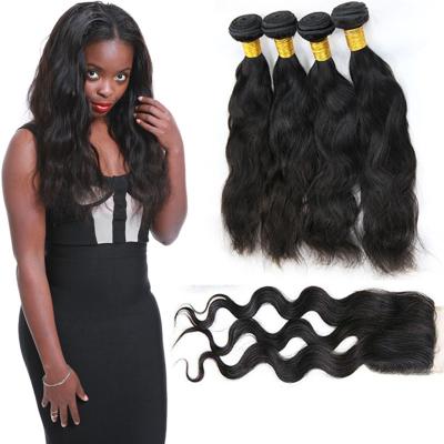 China 4 Bundles Of Malaysian Virgin Hair Extensions Clean Weft Natural Appearance for sale