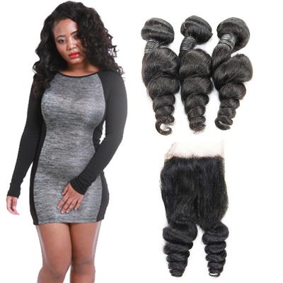 China Natural Raw 10 Inch Loose Curly Human Hair Extensions 3 Bundles OEM Service for sale