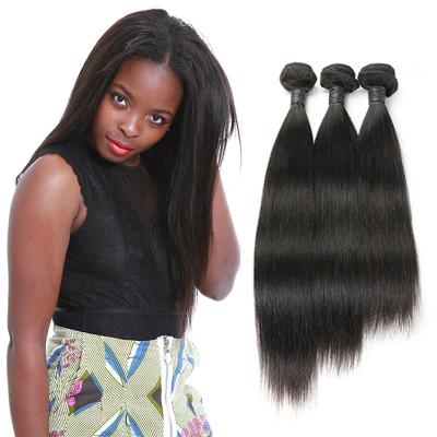 China Strong Weft Straight Virgin Hair Weave / Brazilian Straight Human Hair Weave for sale