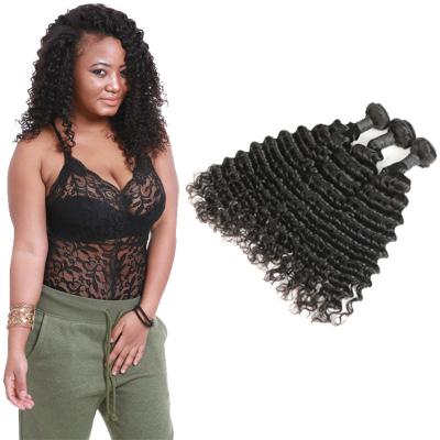 China Smooth Healthy Deep Wave Hair Bundles 16 Inch Without Chemical Processed for sale