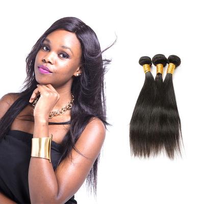 China Real Long Black Straight Virgin Hair Weave , 100 Human Hair Straight Weave for sale