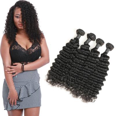 China Unprocessed Deep Wave Brazilian Hair Bundles , Deep Wave Human Hair Weave for sale