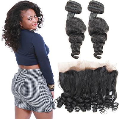 China 9A Grade 360 Lace Frontal Closure / Remy Lace Closure Piece Loose Tight for sale