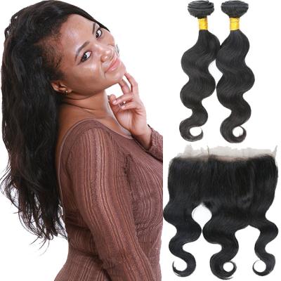 China Authentic 360 Lace Frontal Closure / Pre Plucked 360 Frontal With Bundles for sale