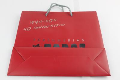 China Professional 100-450gsm Kraft Paper Bags PP Rope Handle Art Paper Bag for sale