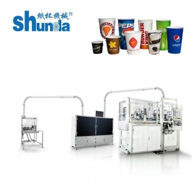 China Disposable Cup Making Machine For Hot And Cold Drink Cup with counting table for sale