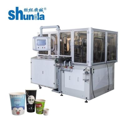 China Taza de papel disponible automática que hace la máquina, la máquina sola y doble ultrasónica 4KW de la taza de papel del PE en venta