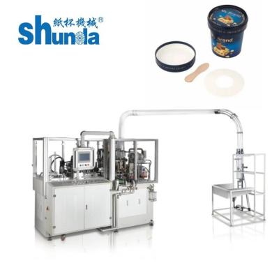 China Ultrasonic Heating Ice Cream Cup Making Machine With Normal Speed 120-160 PCS/MIN for sale