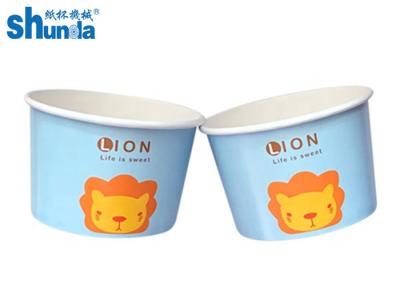 China UV Coating 100% Biodegradable Ice Cream Paper Cup With Cover for sale