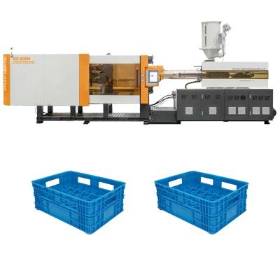 China OUCO 800T Advanced Technology Hydraulic Servo Juice Bottle Plastic Crate Injection Molding Machine for sale