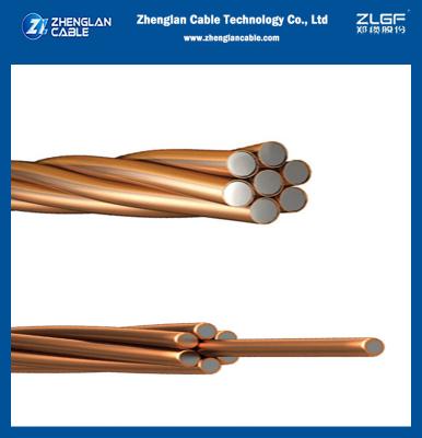 China ASTM B227 Copper-Clad Steel For Bonding & Grounding 21%IACS - 45%IACS Conductivity for sale