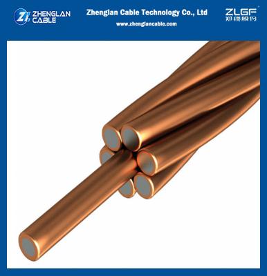 China 8mm Copper Clad Steel Wire Rod High Tensile Bare Copper Electrical Cable en venta