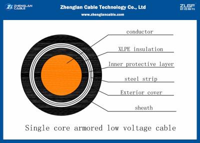 China Nominal Section：1*50~1*1000mm² 1 Core Al/CU XLPE Insulated, Steel Tape Armoured, PVC Sheathed Power Cable(NA2XBY/NAYBY) for sale