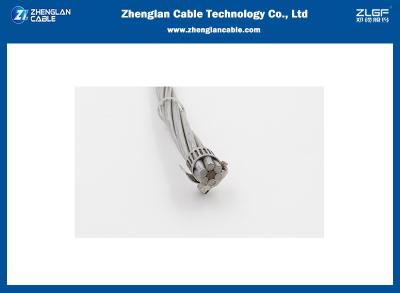 China ACSR Bare Conductor Cable with Steel Heart Basic design to BS 215-2 / BS EN 50182 / IEC 61089 for sale