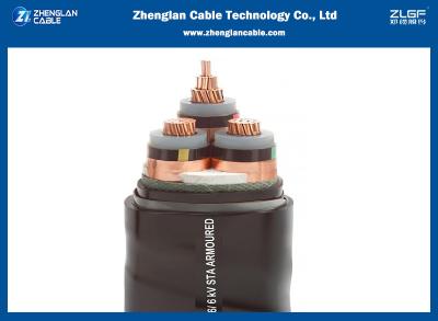 China 3 Core Medium Voltage Power Cables Copper Wire CU/XLPE/STA/PVC Electrical Cable Armored for sale