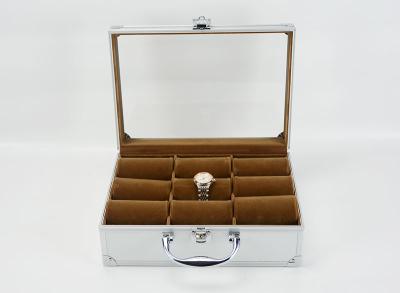 China Aluminum Acrylic Watch Storage Case Watches Carrying Box for sale