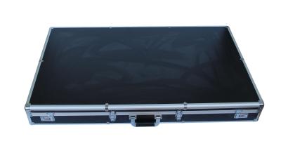 China Black Large Aluminum Hard Case For Carrying Equipment Round Corner Design for sale