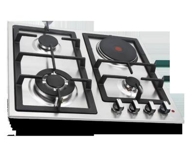 China Built In Combined Gas And Electric Hob Stainless Steel Surface Material for sale