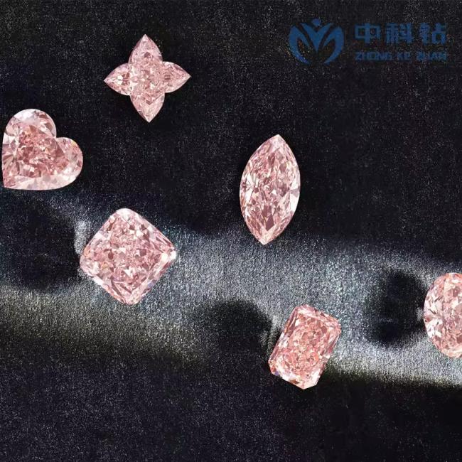 ZKZ Synthetic Diamond - Fancy Pink Color for Jewelry
