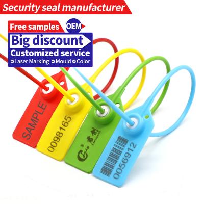 China JCPS509 Self-locking Pull Tight Polyethylene Logistics Plastic Seal Security Seals for sale
