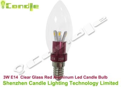 Chine Le point en aluminium rouge a formé l'ampoule E14 B15 E10 2700k, bougie de bougie de 3W LED de LED B22 à vendre