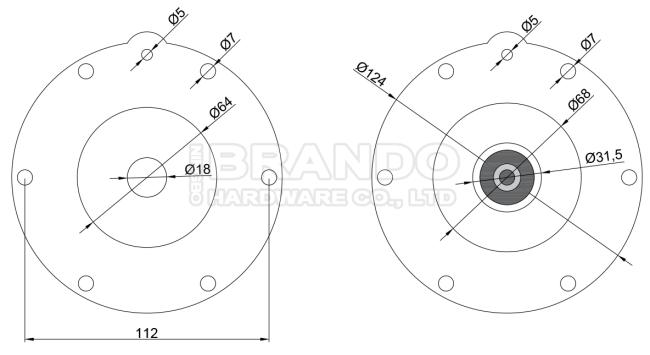 Dimenion of Goyen Type 1-1/2 Inch Buna K4504 M2187 Solenoid Valve Diaphragm Repair Kits For CA/RCA 45 T/DD/FS