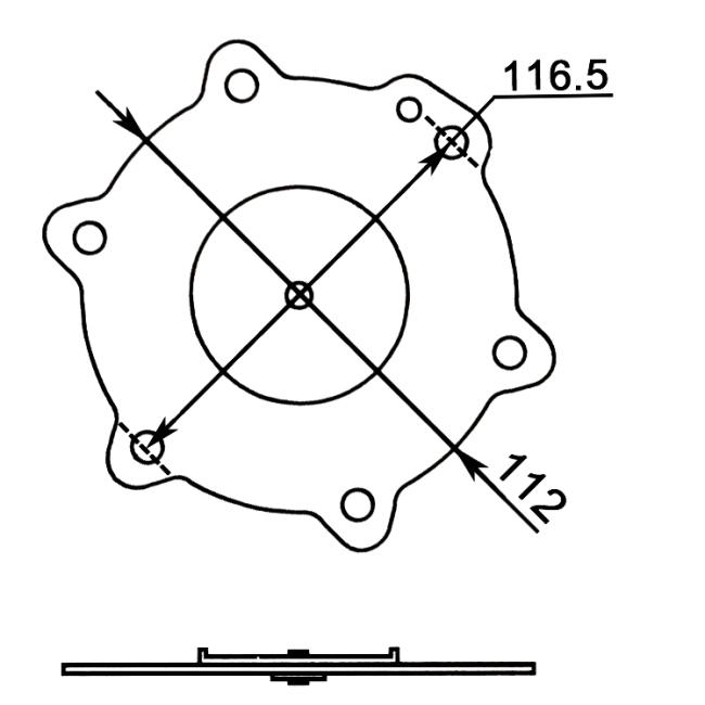 Dimension of C113825 ASCO Type Diaphragm: